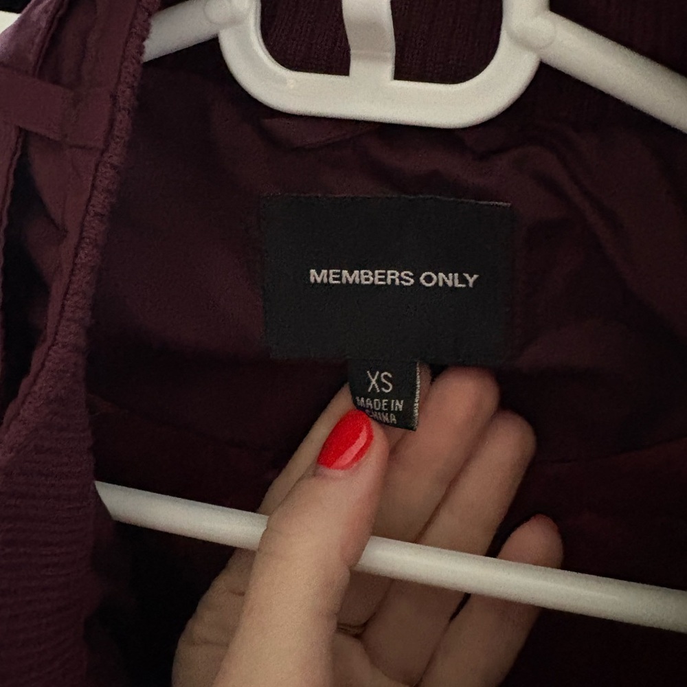 Members Only Burgundy Jacket